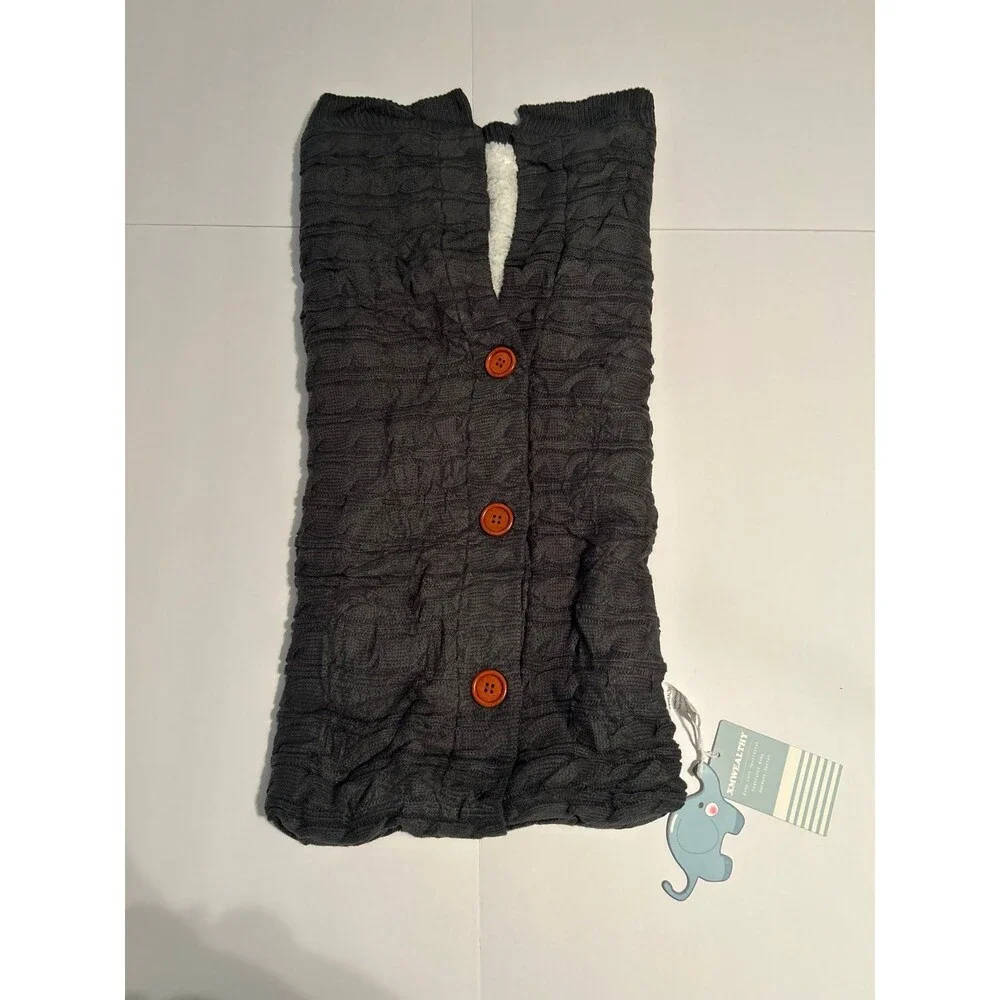 XM Wealthy Baby Swaddle Wrap – Charcoal Grey Popcorn Knit – Infant Size